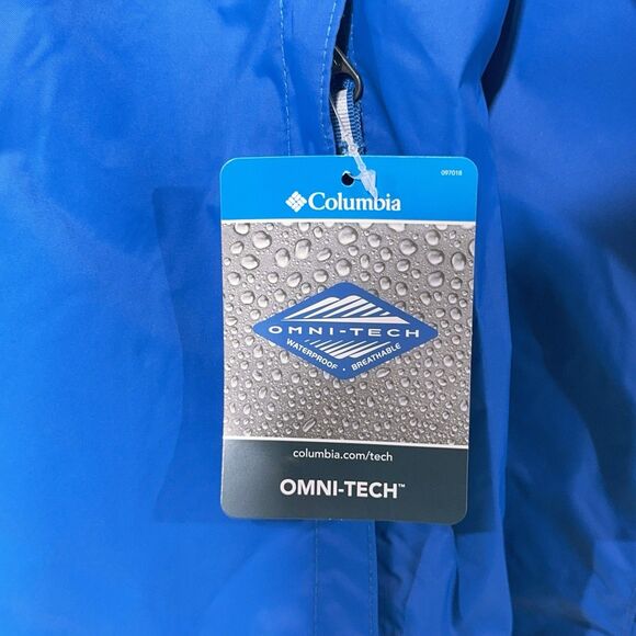 Columbia Youth Boys Timber Pointe II Blue Omni-Tech Waterproof Jacket XL 18 20 - Picture 6 of 8